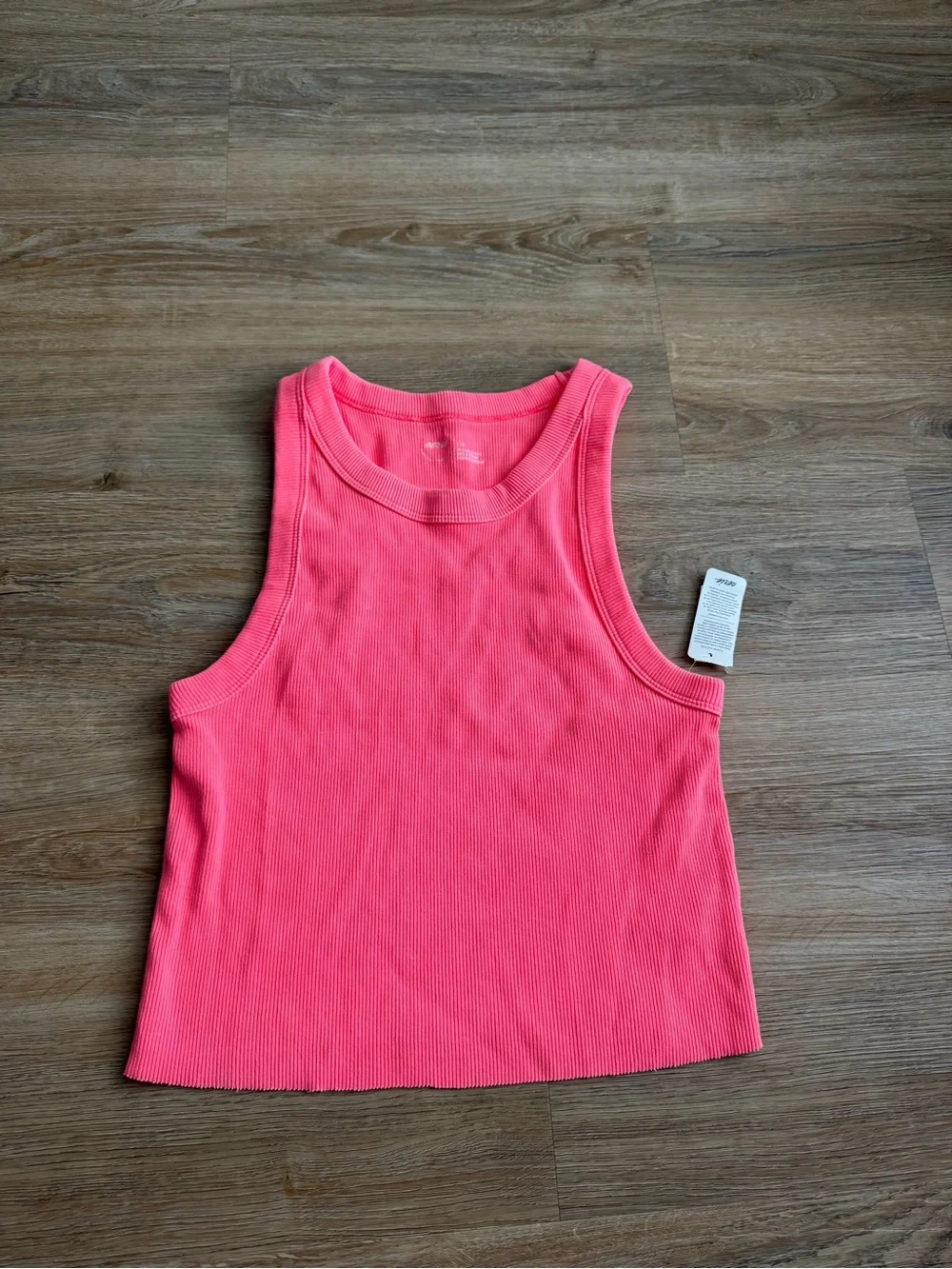 aerie Hot Pink Ribbed Sleeveless Tank - Picture 1 of 4
